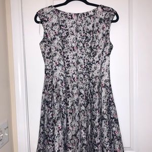 Sleeveless Floral Lace Fit & Flare Dress